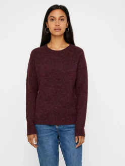VMDOFFY LS O-NECK BLOUSE GA NOOS winetasting