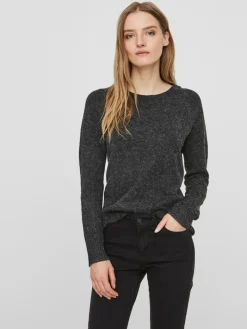VMDOFFY LS O-NECK BLOUSE GA NOOS black