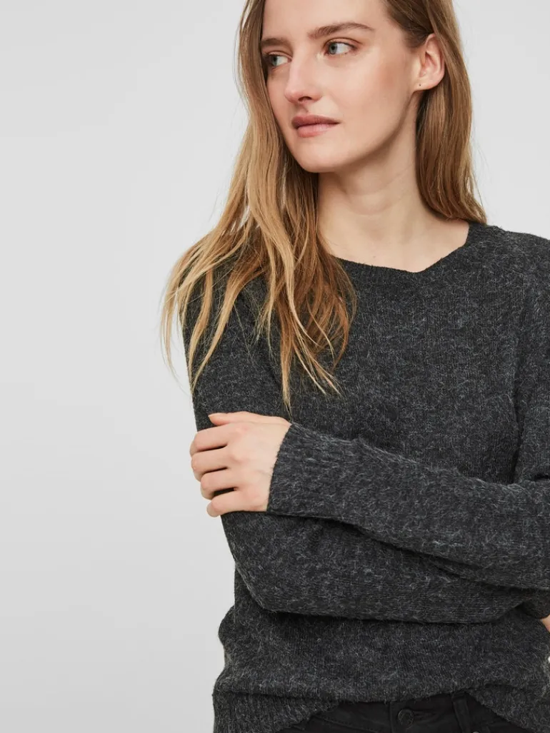 VMDOFFY LS O-NECK BLOUSE GA NOOS black