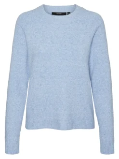 VMDOFFY LS O-NECK BLOUSE GA NOOS blue jasper
