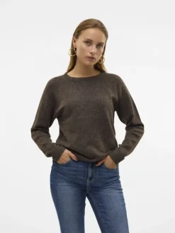 VMDOFFY LS O-NECK BLOUSE GA NOOS pinecone