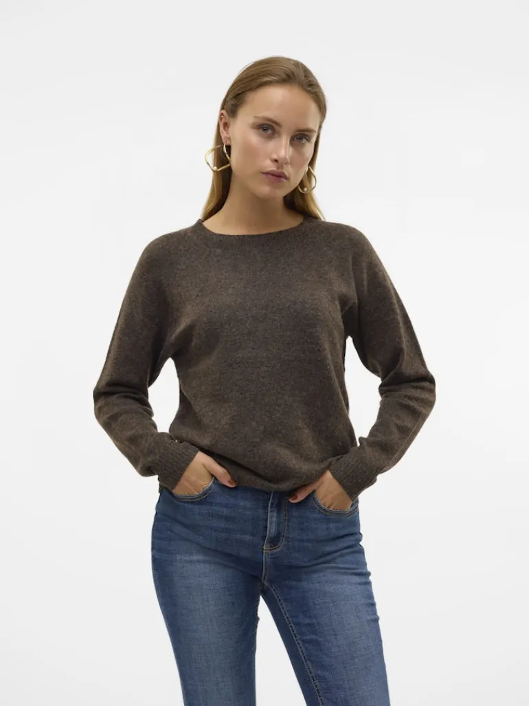 VMDOFFY LS O-NECK BLOUSE GA NOOS pinecone