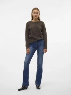 VMDOFFY LS O-NECK BLOUSE GA NOOS pinecone