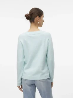 VMDOFFY LS O-NECK BLOUSE GA NOOS clearwater