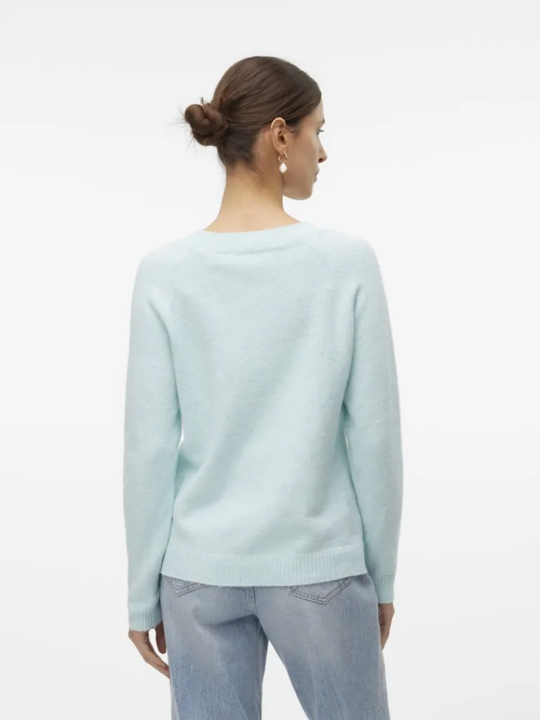 VMDOFFY LS O-NECK BLOUSE GA NOOS clearwater