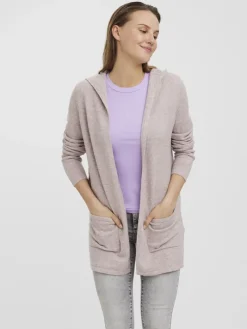 VMDOFFY LS OPEN HOOD CARDIGAN GA NOOS woodrose