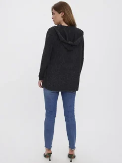 VMDOFFY LS OPEN HOOD CARDIGAN GA NOOS black