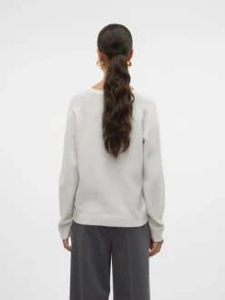 VMDOFFYSHINE LS O-NECK BLOUSE REP NOOS snow white