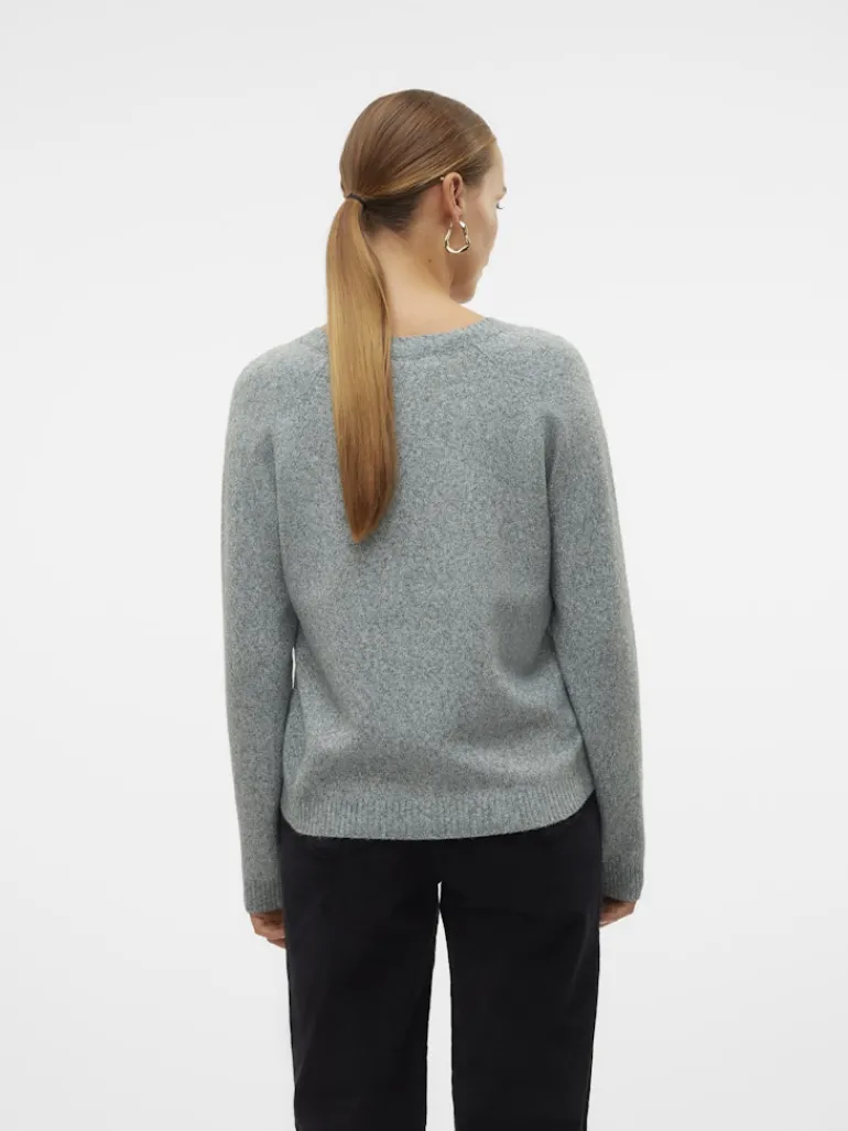VMDOFFYSHINE LS O-NECK BLOUSE REP NOOS balsam green