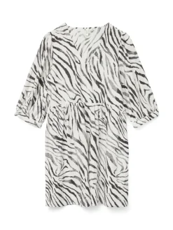 VMDORA DESY 3/4 V-N SHORT DRESS WVN BTQ cloud dancer