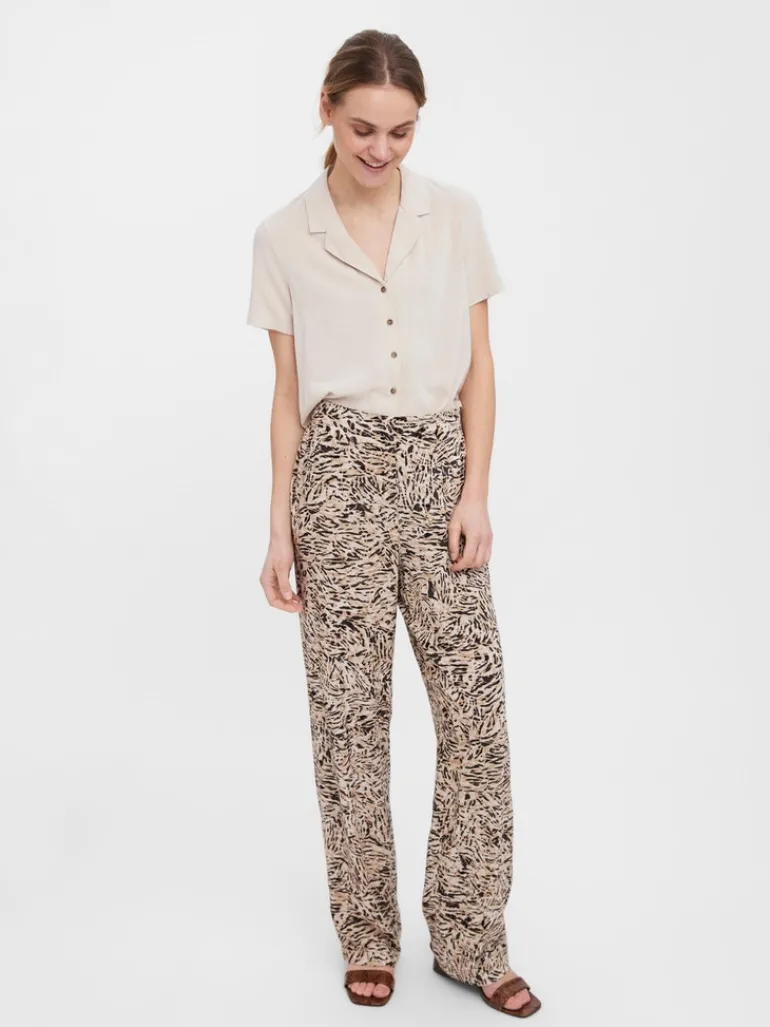 VMEASY HW WIDE PANTS WVN GA white pepper