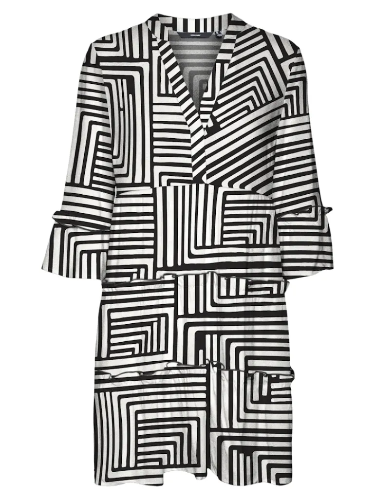 VMEASY JOY 3/4 SHORT DRESS WVN GA black