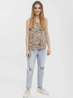 VMEASY SL TANK TOP WVN GA white pepper
