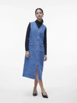 VMEDEN SL CALF DNM VEST GU3205 medium blue denim