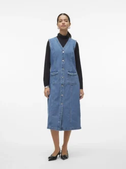 VMEDEN SL CALF DNM VEST GU3205 medium blue denim