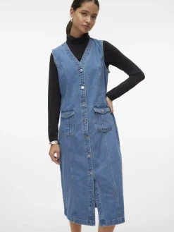 VMEDEN SL CALF DNM VEST GU3205 medium blue denim
