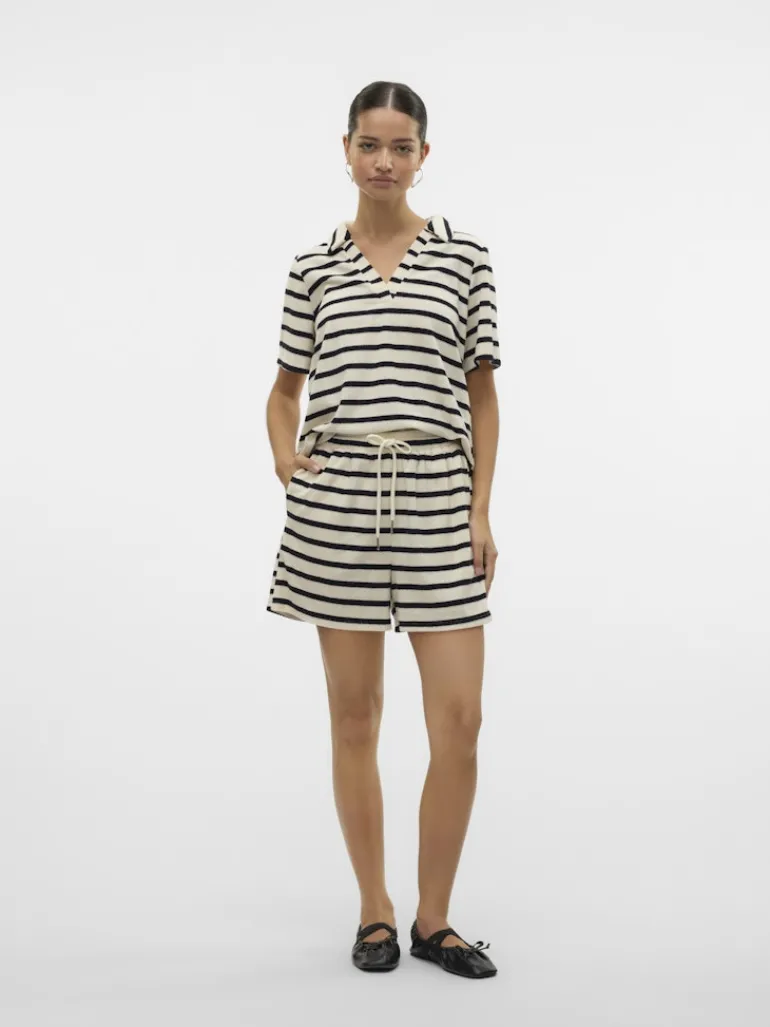 VMEMELI S/S V-NECK TOP JRS LCS birch1