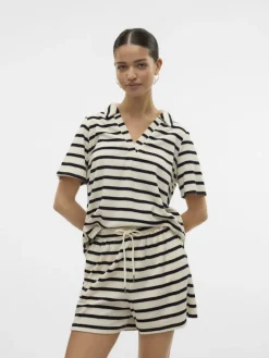 VMEMELI S/S V-NECK TOP JRS LCS birch1