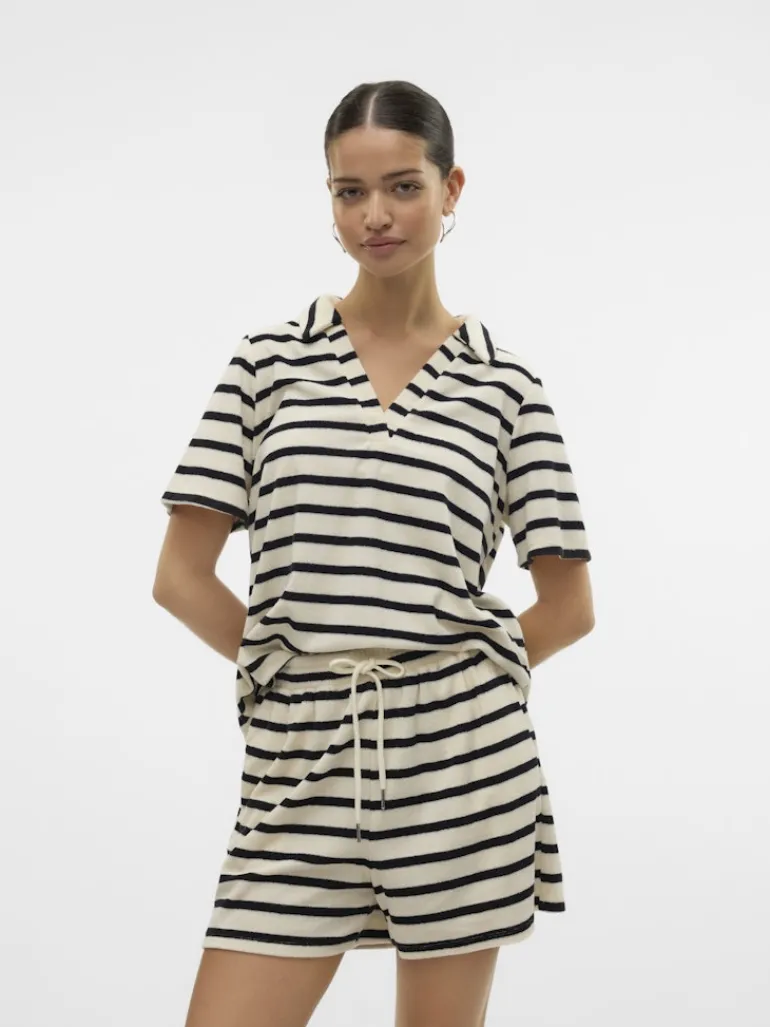 VMEMELI S/S V-NECK TOP JRS LCS birch1