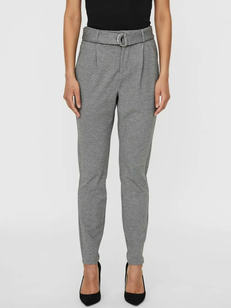 VMEVA HR LOOSE BELT PANT GA COLOR medium grey melange