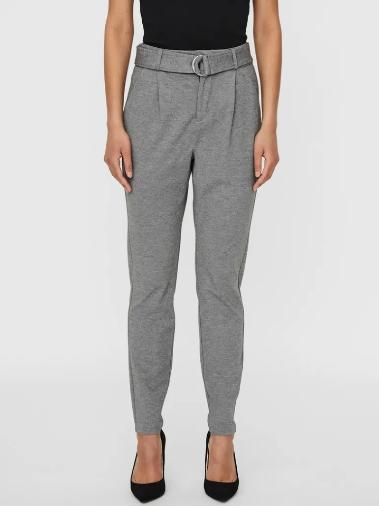 VMEVA HR LOOSE BELT PANT GA COLOR medium grey melange
