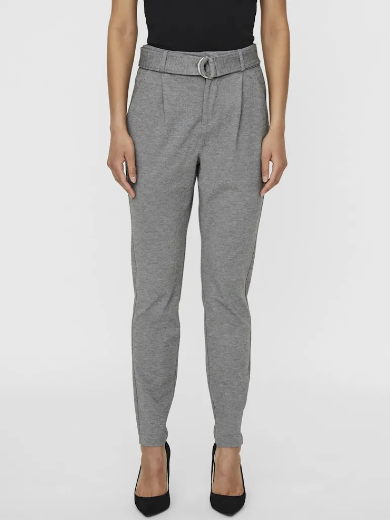 VMEVA HR LOOSE BELT PANT GA COLOR medium grey melange