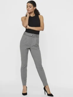 VMEVA HR LOOSE BELT PANT GA COLOR medium grey melange