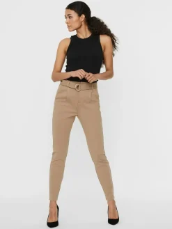 VMEVA HR LOOSE BELT PANT GA COLOR silver mink