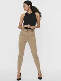 VMEVA HR LOOSE BELT PANT GA COLOR silver mink