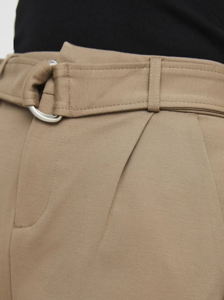 VMEVA HR LOOSE BELT PANT GA COLOR silver mink