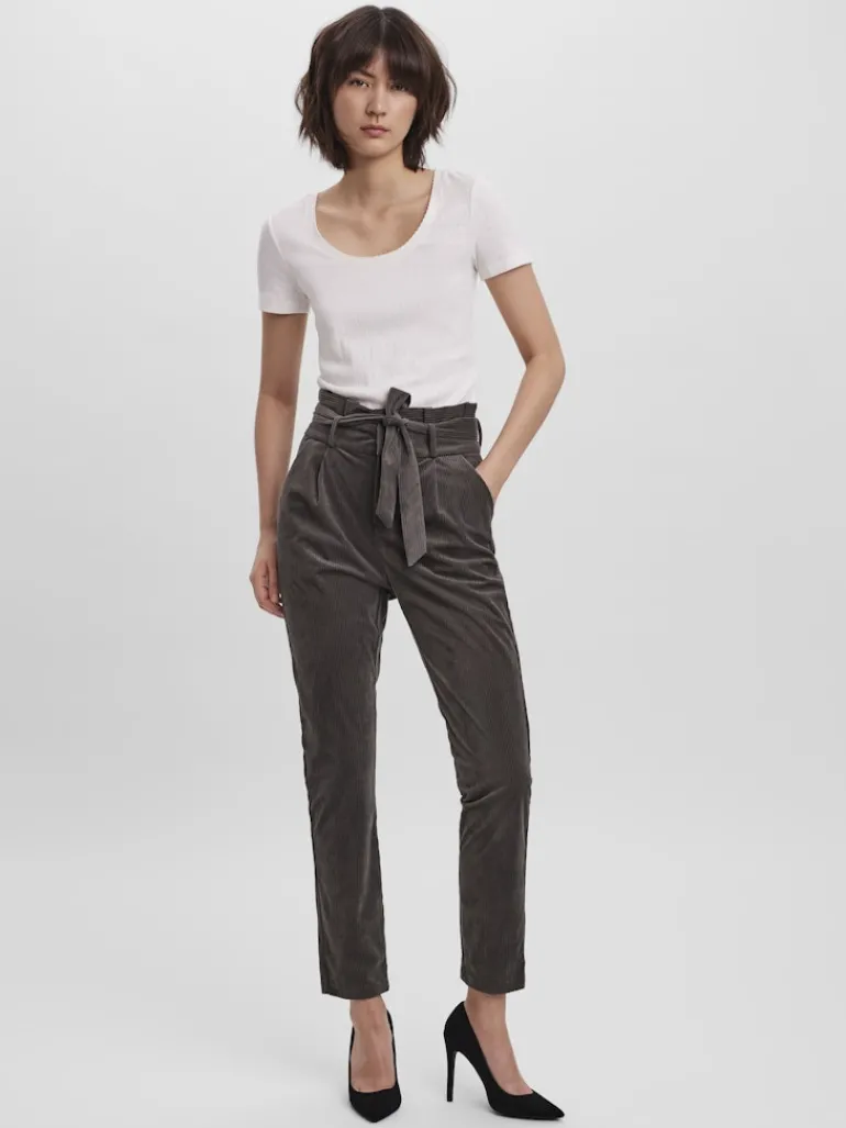 VMEVA HR LOOSE PAPERBAG CORD PANT NOOS peat