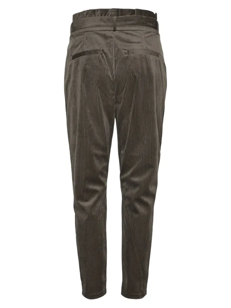 VMEVA HR LOOSE PAPERBAG CORD PANT NOOS peat
