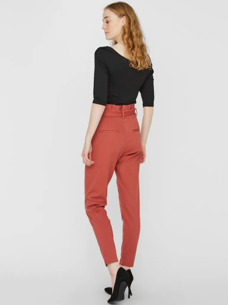 VMEVA HR LOOSE PAPERBAG PANT GA COLOR marsala