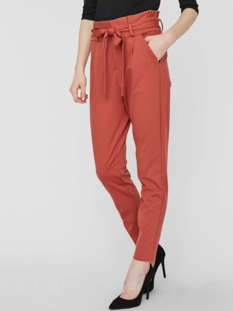 VMEVA HR LOOSE PAPERBAG PANT GA COLOR marsala