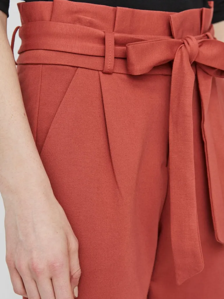 VMEVA HR LOOSE PAPERBAG PANT GA COLOR marsala