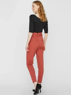VMEVA HR LOOSE PAPERBAG PANT GA COLOR marsala