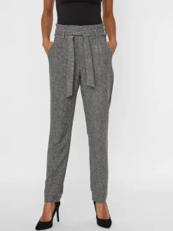 VMEVA HR LOOSE PAPERBAG SP PANT NOOS medium grey melange