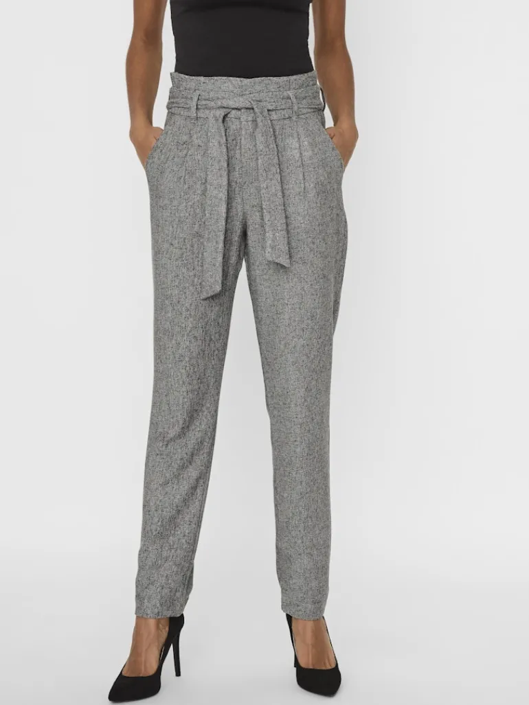VMEVA HR LOOSE PAPERBAG SP PANT NOOS medium grey melange