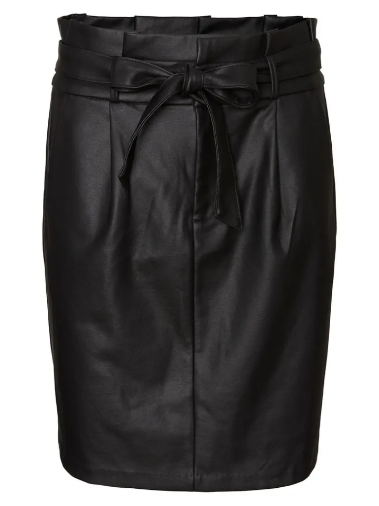 VMEVA HR PAPERBAG COATED SKIRT GA NOOS black