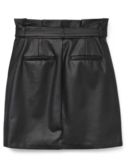 VMEVA HR PAPERBAG COATED SKIRT GA NOOS black