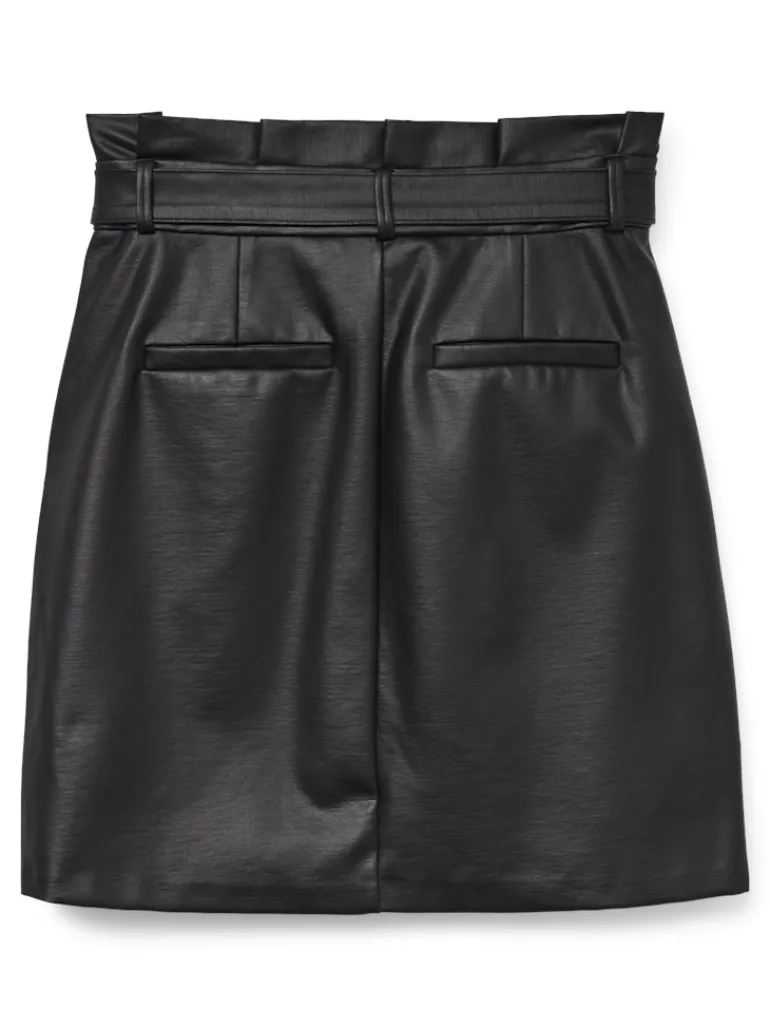 VMEVA HR PAPERBAG COATED SKIRT GA NOOS black