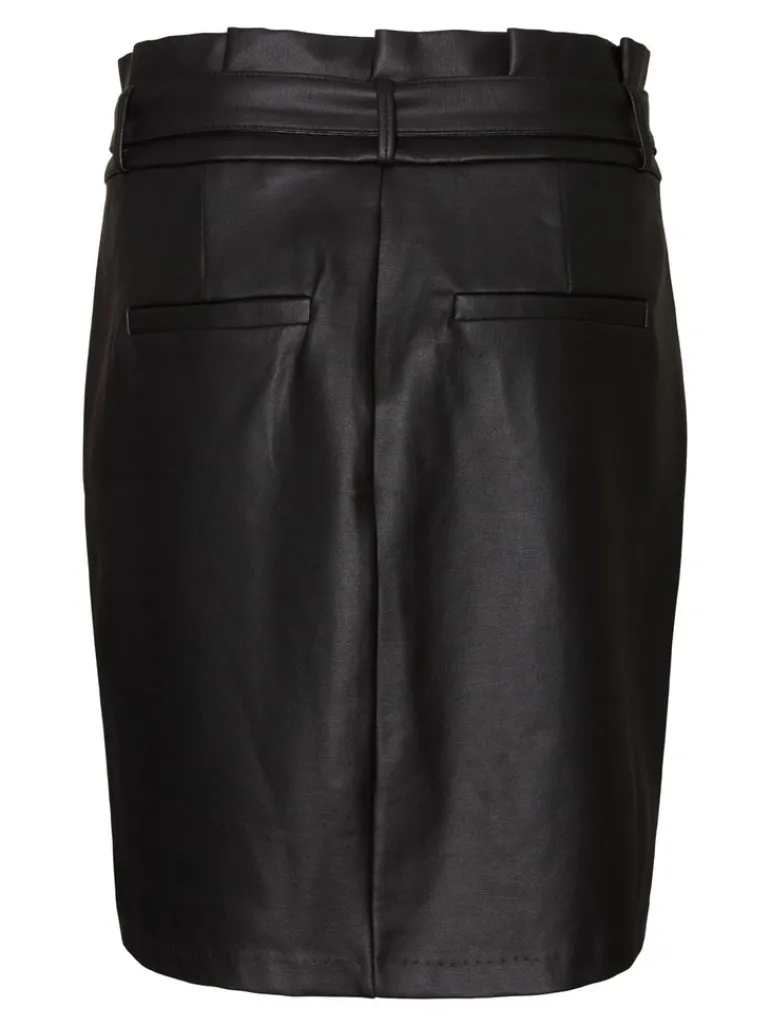 VMEVA HR PAPERBAG COATED SKIRT GA NOOS black