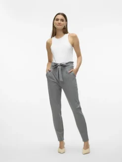 VMEVA HW LOOSE PAPERBAG PANT NOOS medium grey melange