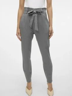 VMEVA HW LOOSE PAPERBAG PANT NOOS medium grey melange