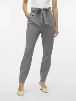 VMEVA HW LOOSE PAPERBAG PANT NOOS medium grey melange
