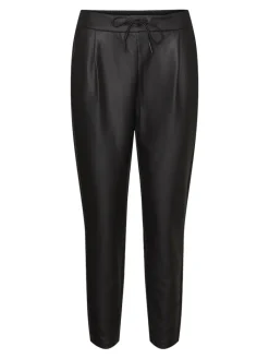 VMEVA MW LOOSE STRING COATED PANT NOOS black