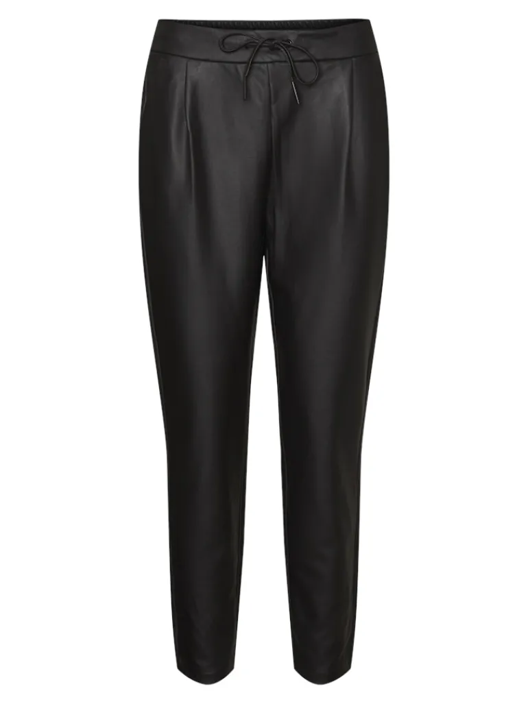 VMEVA MW LOOSE STRING COATED PANT NOOS black