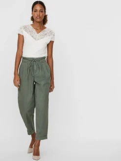 VMEVANY HR LOOSE STRING ANKL PANT GA laurel wreath