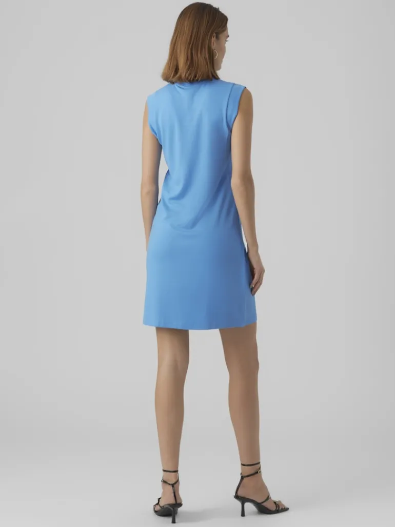 VMEVERLY SL O-NECK SHORT DRESS VMA azure blue