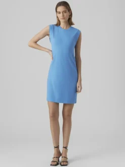 VMEVERLY SL O-NECK SHORT DRESS VMA azure blue